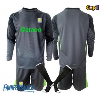 Aston Villa Portarii Echipament de Fotbal Replică 2025-26 Copii Acasa Mâneci Lungi (+ Șorturi)